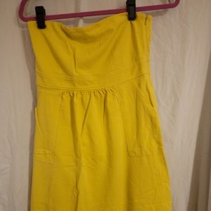 Pique strapless dress